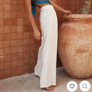 12th Tribe Jaxon White Wide Leg Trousers XS